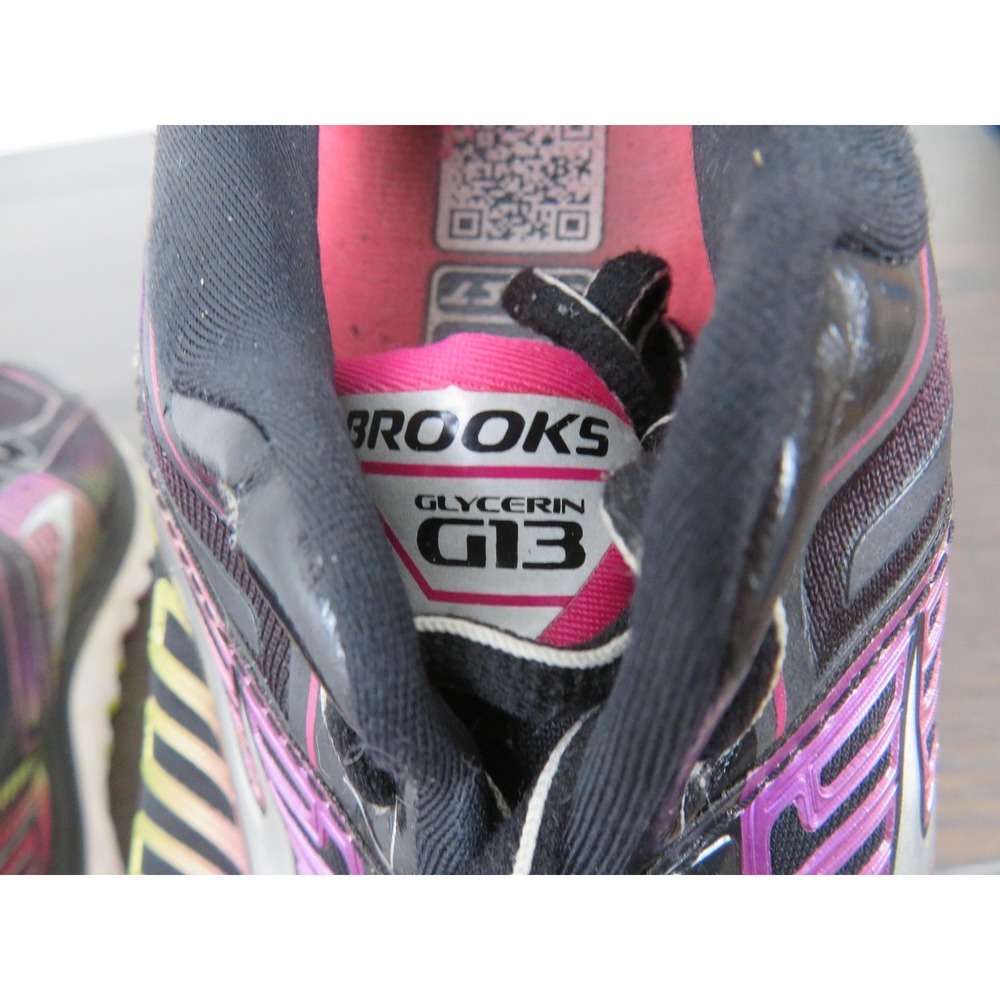 Brooks Glycerin 13 Shoes Womens 8 Black Pink Running Sneakers Road 12019 B019 - Picture 10 of 10
